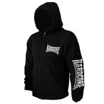 Hardcore Geborduurd Logo Vest Hoodie met Rits en Capuchon, Nieuw