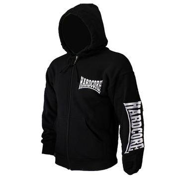 Hardcore Geborduurd Logo Vest Hoodie met Rits en Capuchon beschikbaar voor biedingen