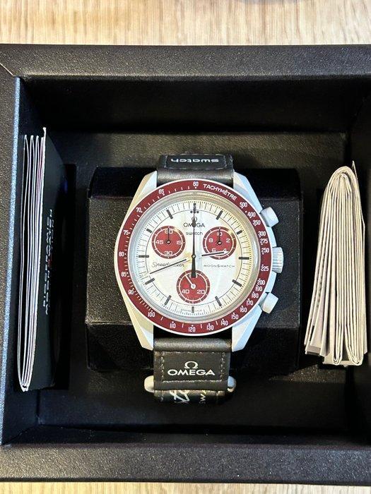 Omega x Swatch - MoonSwatch - Mission to Pluto - Zonder, Handtassen en Accessoires, Horloges | Heren