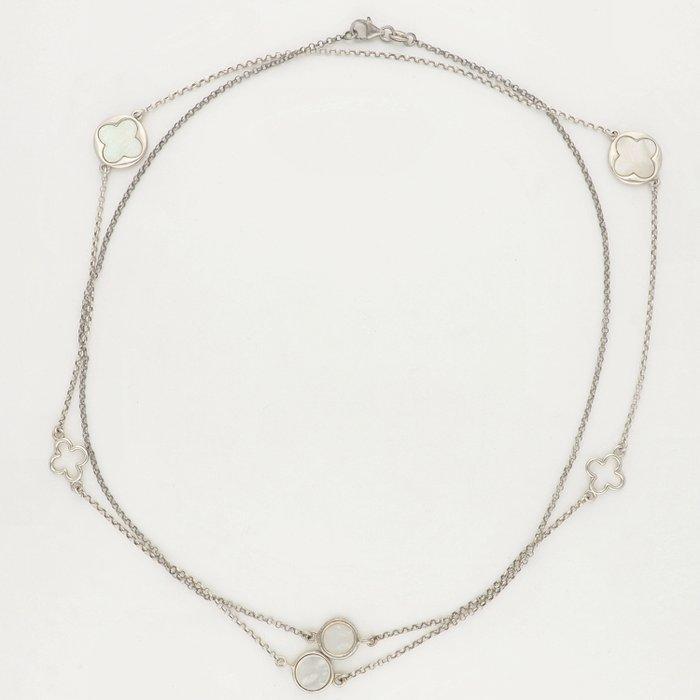 Mother of Pearl .925/1000 zilver - Halsketting - Parelmoer, Antiek en Kunst, Antiek | Zilver en Goud