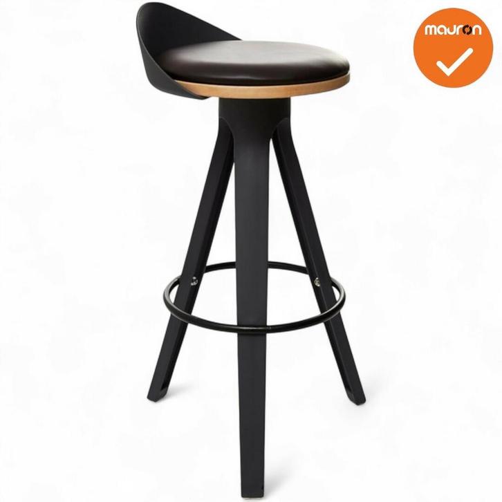 Barkruk BW - Zwart kunstleer, Articles professionnels, Aménagement de Bureau & Magasin | Mobilier de bureau & Aménagement, Enlèvement ou Envoi