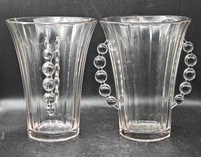 Val Saint Lambert - René Delvenne - Vaas (2) - Criquet -, Antiek en Kunst, Antiek | Glaswerk en Kristal