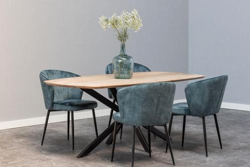 Mangohouten Eettafel Deens Ovaal Tess 210x100 cm (2,5 cm), Maison & Meubles, Tables | Tables à manger, Envoi