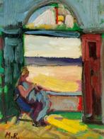 Moshe Rosentalis (1922-2008) - Femme devant sa fenêtre, Antiquités & Art