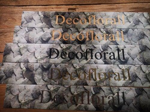 Bedrukt lint greenleaf eucalyptus met metallic gouden opdruk, Hobby en Vrije tijd, Knutselen, Nieuw