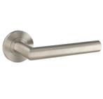 Deurklink Tavira op rond rozet mat rvs, Klink of Kruk