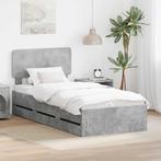 vidaXL Bedframe met lade Beton Grijs 75 x 190 cm, Verzenden, Nieuw