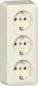 Gira Drievoudige Opbouw SCHUKO Stopcontact 16A 250V - 478912, Doe-het-zelf en Bouw, Verzenden, Nieuw