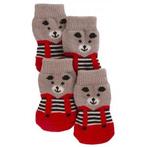 Chaussettes pour chien bruno gris-rouge, l, Animaux & Accessoires