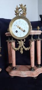 Pendule de cheminée - Marbre Rose dItalie Perlino Rosa et, Antiquités & Art