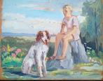 Paul Daxhelet (1905-1993) - Junge mit Hund, Antiek en Kunst
