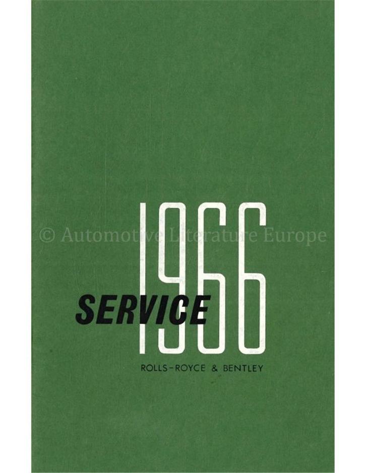 1966 ROLLS ROYCE | BENTLEY SERVICE STATIONS HANDBOEK ENGELS, Autos : Divers, Modes d'emploi & Notices d'utilisation