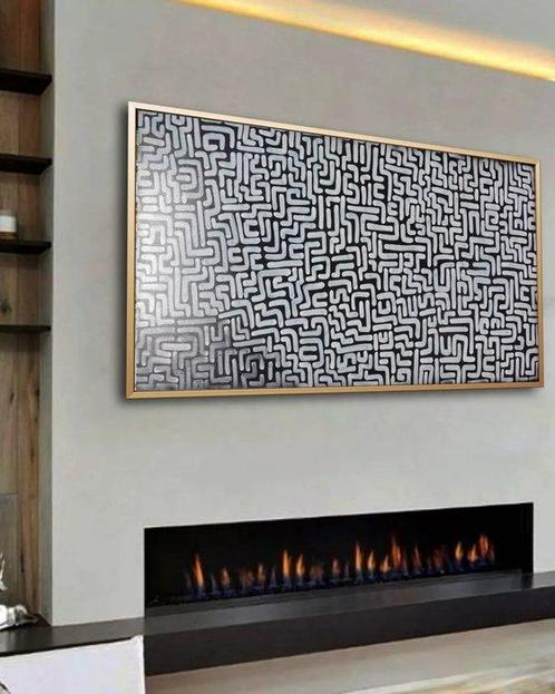 Ksavera - Abstract A1383 - painting on XXL canvas 210cm, Antiek en Kunst, Kunst | Schilderijen | Modern