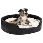 vidaXL Hondenmand 99x89x21 cm pluche en kunstleer zwart en, Dieren en Toebehoren, Honden-accessoires, Verzenden, Nieuw