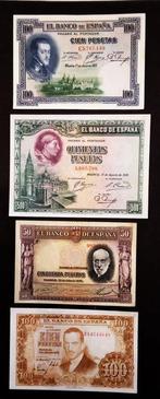 Spanje. - 4 banconote - various dates  (Zonder Minimumprijs)