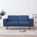 vidaXL Tweezitsbank stof blauw, Huis en Inrichting, Zetels | Zetels, Verzenden, Nieuw