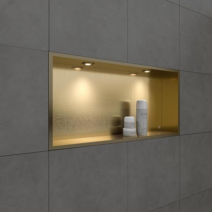 Inbouwnis BWS Alfie 30x60 cm Met LED Verlichting Geborsteld, Doe-het-zelf en Bouw, Sanitair, Bad, Nieuw, Ophalen of Verzenden