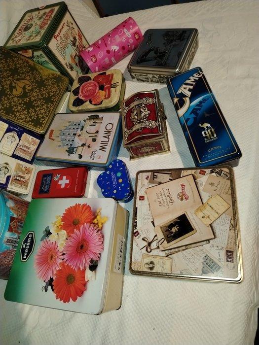 Collectie merkartikelen - 23 blikken in blik, Antiek en Kunst, Antiek | Speelgoed