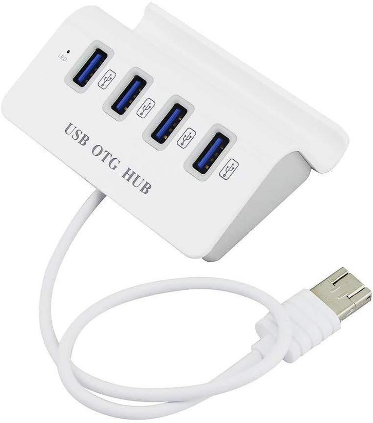 DrPhone 2 in 1 OTG - 4 USB 3.0 poorten – Micro USB Hub +, Computers en Software, Overige Computers en Software, Nieuw, Verzenden