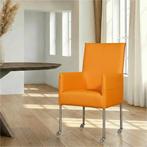 Leren eetkamerstoel Spark - Toledo Mandarin (oranje) -, Ophalen of Verzenden