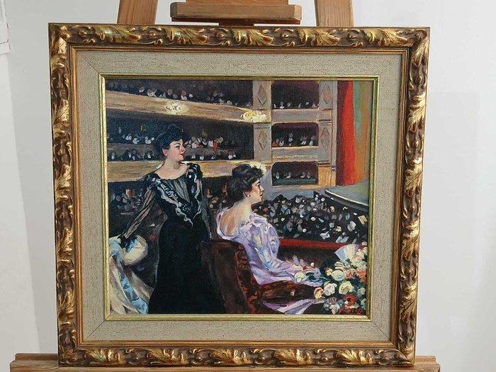 Europese school (XX) - En la ópera, Antiek en Kunst, Kunst | Schilderijen | Klassiek