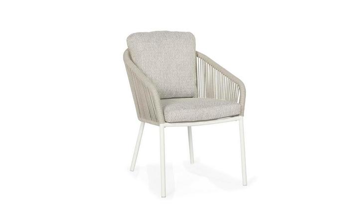 Suns Nappa tuinstoel Fishbone weaving Matt white / soft grey, Tuin en Terras, Tuinsets en Loungesets