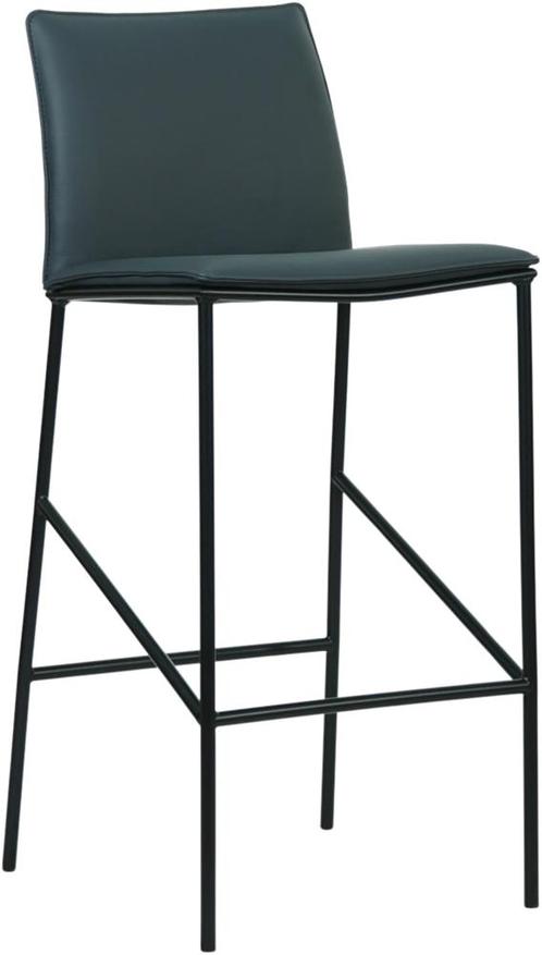 Donkerblauwe leren industriële barkruk - Hermes Leer Ocean, Huis en Inrichting, Barkrukken, 90 cm of meer, Met voetsteun, 1 kruk