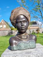 Beeld, African Lady Buste - 33 cm - Hars
