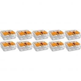 WAGO Lasklem Set 10 Stuks 3-polig Oranje - Betrouwbaar LED T, Doe-het-zelf en Bouw, Overige Doe-Het-Zelf en Bouw, Nieuw, Verzenden