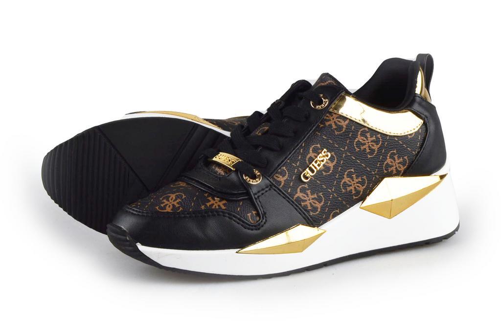 Guess sneakers zwart goud hot sale