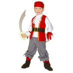 Piraat Kostuum Wit Rood Jongen, Kinderen en Baby's, Nieuw, Verzenden
