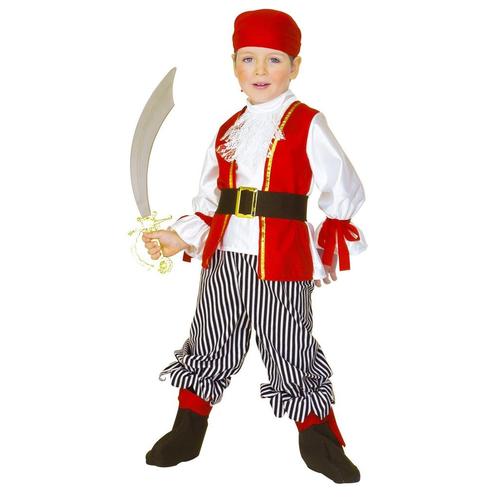 Piraat Kostuum Wit Rood Jongen, Kinderen en Baby's, Carnavalskleding en Verkleedspullen, Nieuw, Verzenden