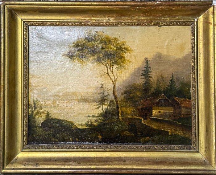 Franse school (XIX) - Paesaggio, Antiek en Kunst, Kunst | Schilderijen | Klassiek