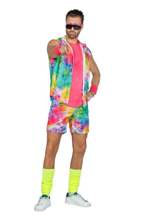 Trainingspak Fout Heren Aerobic Kort Neon, Kleding | Heren, Carnavalskleding en Feestkleding, Nieuw, Verzenden