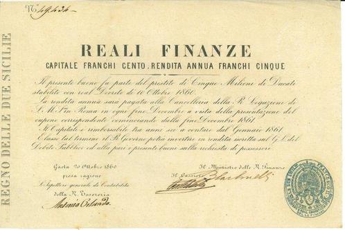 Italië. - 100 Francs 1860 - Regno delle Due Sicilie, Postzegels en Munten, Munten | Nederland