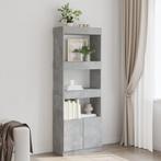 vidaXL Hoge kast 63x33x180 cm bewerkt hout betongrijs, Huis en Inrichting, Verzenden, Nieuw