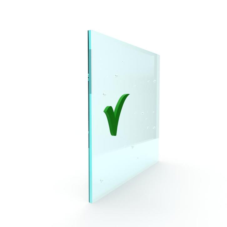 Blank gehard veiligheidsglas met anti-kalk coating - 10 mm, Doe-het-zelf en Bouw, Glas en Ramen, Nieuw, Verzenden