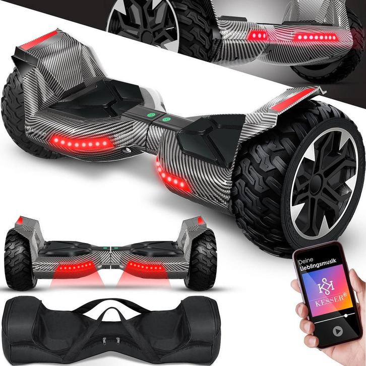 KESSER® Hoverboard - 800 Watt - Bluetooth-luidspreker - LED, Kinderen en Baby's, Speelgoed | Overig, Verzenden