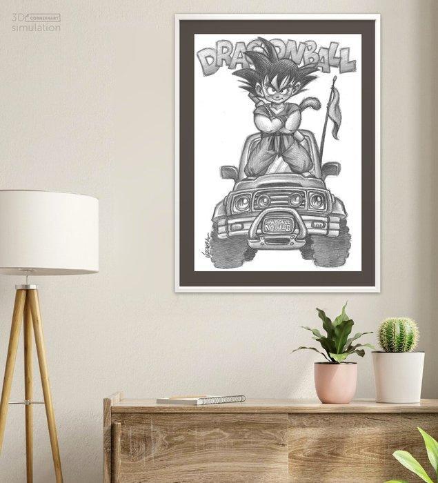 Kodo88 Pencil drawing - Son Goku Cover Tribute – Hand Signed, Games en Spelcomputers, Spelcomputers | Overige Accessoires