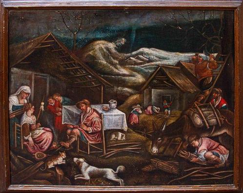 Leandro Bassano (1557 - 1622), Scuola di - Inverno, Antiek en Kunst, Kunst | Schilderijen | Klassiek