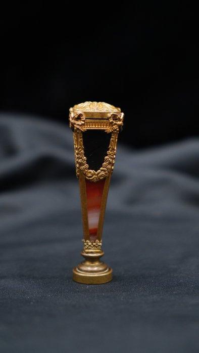 Timbre de sceau de cire à cacheter - Napoléon III - Agate,, Antiquités & Art, Antiquités | Autres Antiquités