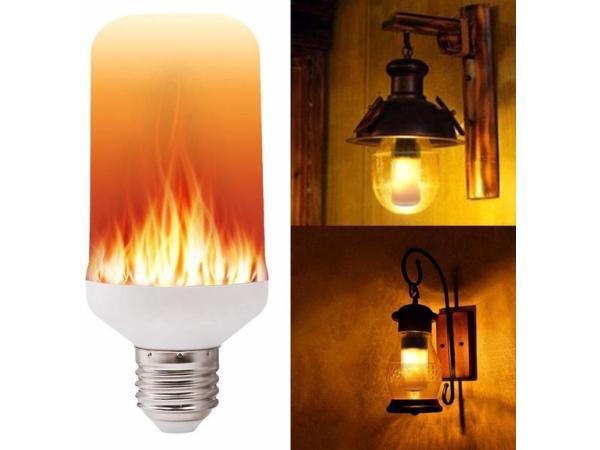 Veiling - Set van 2 iBello Led Flame Lamp - Vuurlamp, Huis en Inrichting, Lampen | Overige