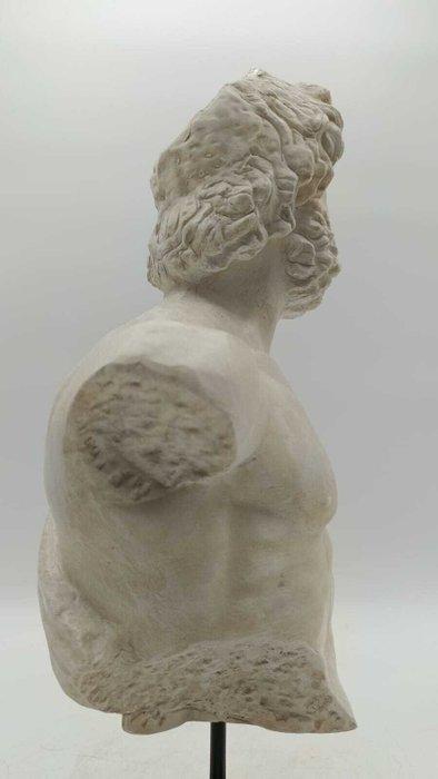 sculptuur, Busto di Asclepio - 41 cm - marmerstof, Antiek en Kunst, Antiek | Keramiek en Aardewerk
