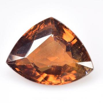 1 pcs Orange Zircon - 7.34 ct - Antwerp Laboratory for