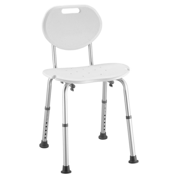Douchestoel ovaal met handgrepen - Wit, Diversen, Verpleegmiddelen, Ophalen of Verzenden