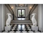 Beeld, Iron Greyhounds on Base - 66 cm - IJzer