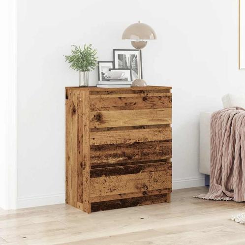 vidaXL Dressoir 60x35x76 cm bewerkt hout oud houtkleurig, Huis en Inrichting, Kasten | Dressoirs, Nieuw, Verzenden