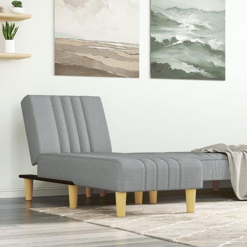 vidaXL Chaise longue stof lichtgrijs, Huis en Inrichting, Zetels | Zetels en Chaises Longues, Nieuw, Verzenden