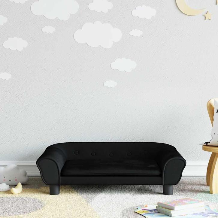 vidaXL Kinderbank 70x45x26 cm fluweel zwart, Kinderen en Baby's, Kinderkamer | Overige Meubels, Nieuw, Verzenden