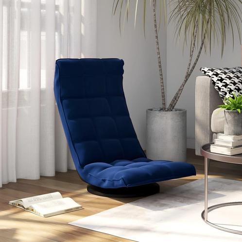 vidaXL Vloerstoel draaibaar fluweel blauw, Huis en Inrichting, Stoelen, Nieuw, Verzenden